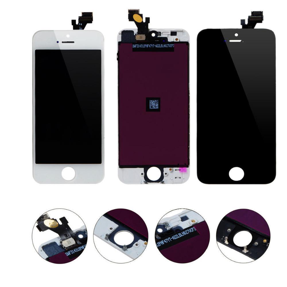 For iPhone 5S 5G 5C 4G LCD Screen Display + Touch Screen Digitizer + Frame Assembly Replacement No Dead Pixel LCD Free Shipping