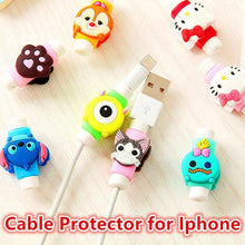 FFFAS Cute Cartoon Cable Protector de cabo USB Cable Winder Cover Case For IPhone 5 5s 6 6s 7 7s plus cable Protect stitch