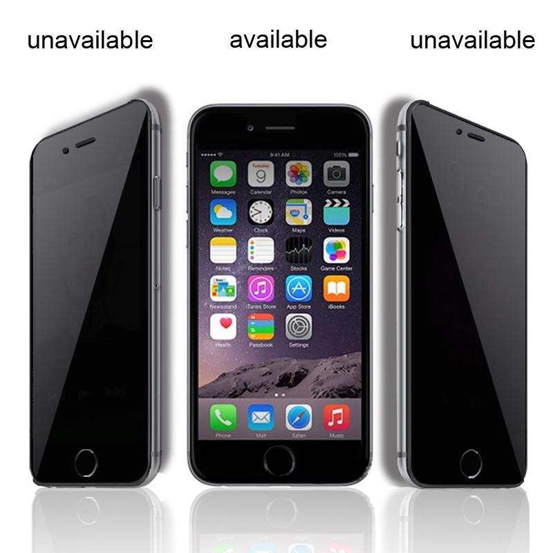 9H Anti-Spy Privacy Protector Tempered Glass Film Anty Spy Screen For Apple iPhone 4 4S 5 5S 6 6S 6 Plus 6S Plus 7 7 Plus