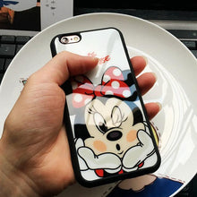 Fashion Cartoon Lovers Mickey Mouse Minnie cover soft TPU silicon case For iPhone 7 SE 5/5s 6 6s / plus 7 plus funda Coque cases