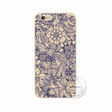 Shell For Apple iPhone 5 5S SE 5C 6 6S 7 Plus 6SPlus Back Case Cover Printing Mandala Flower Datura Floral Cell Phone Cases