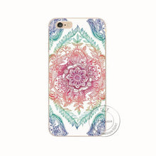 Shell For Apple iPhone 5 5S SE 5C 6 6S 7 Plus 6SPlus Back Case Cover Printing Mandala Flower Datura Floral Cell Phone Cases