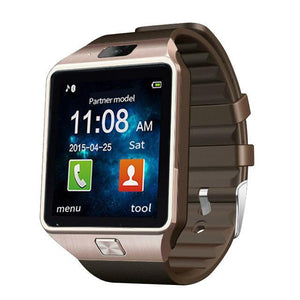 Brand LED Electronic intelligent Wristwatch Waterproof Sport Gold Smart Watch DZ09 Pedometer For iPhone Android Wrist Watch Men