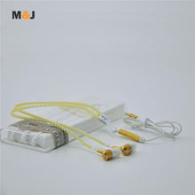 Hot sale ! Jiabosi Glowing Earphone Luminous Light Metal Zipper Earbuds Glow In The Dark For Iphone Samsung Xiaomi MP3 With Mic