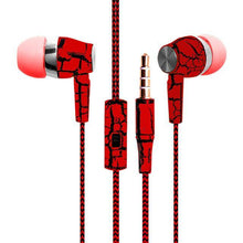 Glylezee Crack Earphone Cloth Rope Earpieces Stereo Bass MP3 Music Headset with Micrphone for Cellphone MP3 MP4