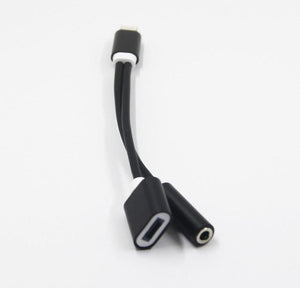 hot sales 2in1 for iphone 7 lightning to 3.5 mm Headphone/Earphone Jack Adapter Charge Cable For 8pin iPhone 6 6s 7/ 6 6s 7plus
