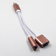 hot sales 2in1 for iphone 7 lightning to 3.5 mm Headphone/Earphone Jack Adapter Charge Cable For 8pin iPhone 6 6s 7/ 6 6s 7plus