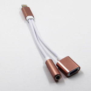 hot sales 2in1 for iphone 7 lightning to 3.5 mm Headphone/Earphone Jack Adapter Charge Cable For 8pin iPhone 6 6s 7/ 6 6s 7plus