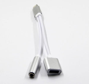 hot sales 2in1 for iphone 7 lightning to 3.5 mm Headphone/Earphone Jack Adapter Charge Cable For 8pin iPhone 6 6s 7/ 6 6s 7plus