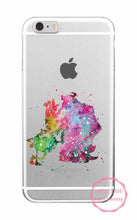Watercolor Tinkerbell Mickey Minne Stitch Mermaid Princess  Lion King Poof Bear Monsters University Soft TPU Phone Case Coque
