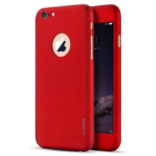 Luxury 360 Full Protective Plastic Phone Cases For iPhone 6 6s Plus 7 7 Plus 5 5s SE Case Cover Free Tempered Glass Film PC Capa