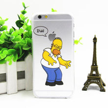 fashion Simpson Mermaid Snow White openwork case for iphone 4 4s 5 5s SE 5c 6/6s 6 plus/6s plus transparent plastic logo design