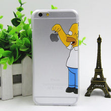 fashion Simpson Mermaid Snow White openwork case for iphone 4 4s 5 5s SE 5c 6/6s 6 plus/6s plus transparent plastic logo design
