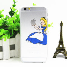 fashion Simpson Mermaid Snow White openwork case for iphone 4 4s 5 5s SE 5c 6/6s 6 plus/6s plus transparent plastic logo design