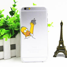 fashion Simpson Mermaid Snow White openwork case for iphone 4 4s 5 5s SE 5c 6/6s 6 plus/6s plus transparent plastic logo design