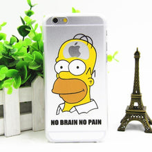 fashion Simpson Mermaid Snow White openwork case for iphone 4 4s 5 5s SE 5c 6/6s 6 plus/6s plus transparent plastic logo design
