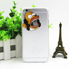 fashion Simpson Mermaid Snow White openwork case for iphone 4 4s 5 5s SE 5c 6/6s 6 plus/6s plus transparent plastic logo design