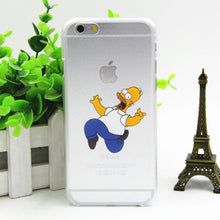 fashion Simpson Mermaid Snow White openwork case for iphone 4 4s 5 5s SE 5c 6/6s 6 plus/6s plus transparent plastic logo design