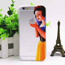 fashion Simpson Mermaid Snow White openwork case for iphone 4 4s 5 5s SE 5c 6/6s 6 plus/6s plus transparent plastic logo design