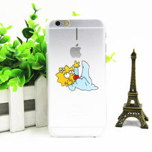 fashion Simpson Mermaid Snow White openwork case for iphone 4 4s 5 5s SE 5c 6/6s 6 plus/6s plus transparent plastic logo design