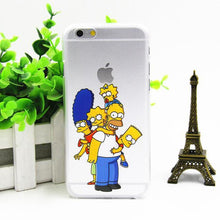 fashion Simpson Mermaid Snow White openwork case for iphone 4 4s 5 5s SE 5c 6/6s 6 plus/6s plus transparent plastic logo design