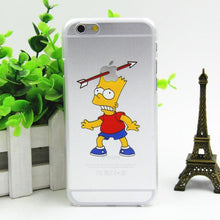 fashion Simpson Mermaid Snow White openwork case for iphone 4 4s 5 5s SE 5c 6/6s 6 plus/6s plus transparent plastic logo design