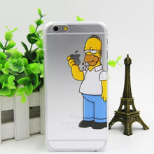 fashion Simpson Mermaid Snow White openwork case for iphone 4 4s 5 5s SE 5c 6/6s 6 plus/6s plus transparent plastic logo design