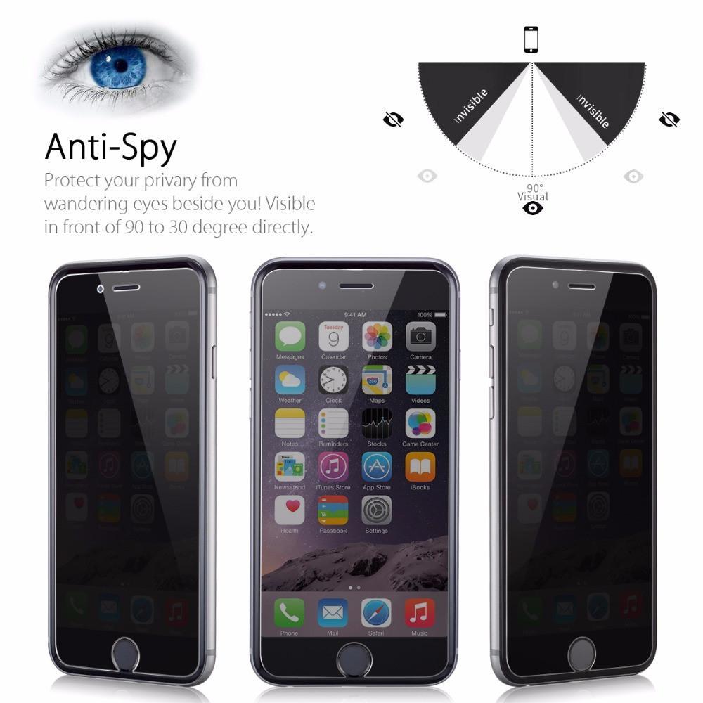 Anti-Spy Tempered Glass Privacy Screen Protector for iPhone 6 6S 7 Plus 7Plus Explosion Proof Glass Film