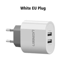 Ugreen 5V3.4A Universal USB Charger Travel Wall Charger Adapter Portable EU UK Plug Smart Mobile Phone Charger for iPhone Tablet