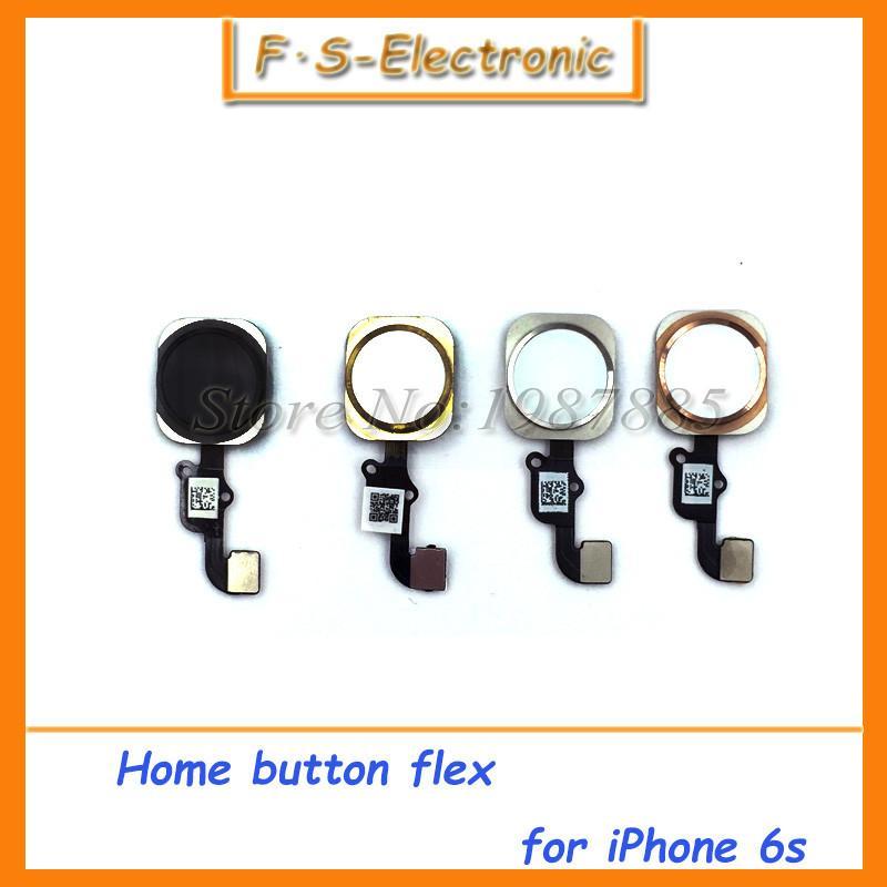 10pcs/lot Home Button With Flex Cable Assembly Replacement Parts For iPhone 6S 4.7