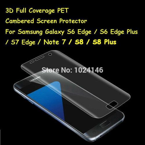 3D Curved Cambered Full Coverage Soft PET Film Screen Protector For Samsung Galaxy S8 S8+ S6 S7 Edge Plus (Not Tempered Glass)