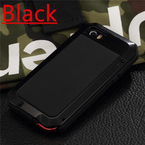 Luxury Doom Armor Life Water Resist Shock Proof Silicone Aluminum Metal Case for IPhone 6 6S 6 S 5S 5 5SE 5C 4S 7 Plus Coque