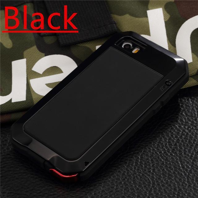 Luxury Doom Armor Life Water Resist Shock Proof Silicone Aluminum Metal Case for IPhone 6 6S 6 S 5S 5 5SE 5C 4S 7 Plus Coque
