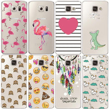Flamingo Case For Samsung Galaxy S3 S4 S5 S6 S7 Edge S8 Plus A3 A5 2016 2015 2017 J1 J2 J3 J5 J7 Transparent Silicone Fundas