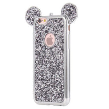 KISSCASE Fashion 3D Mickey Mouse Case For Iphone 6 6S 7 Plus 5S Rhinestone Glitter Silicone Case Coque For Iphone 6S Plus Cover