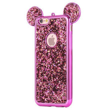 KISSCASE Fashion 3D Mickey Mouse Case For Iphone 6 6S 7 Plus 5S Rhinestone Glitter Silicone Case Coque For Iphone 6S Plus Cover
