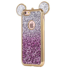 KISSCASE Fashion 3D Mickey Mouse Case For Iphone 6 6S 7 Plus 5S Rhinestone Glitter Silicone Case Coque For Iphone 6S Plus Cover