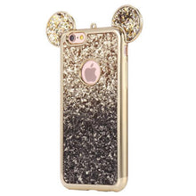 KISSCASE Fashion 3D Mickey Mouse Case For Iphone 6 6S 7 Plus 5S Rhinestone Glitter Silicone Case Coque For Iphone 6S Plus Cover