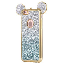 KISSCASE Fashion 3D Mickey Mouse Case For Iphone 6 6S 7 Plus 5S Rhinestone Glitter Silicone Case Coque For Iphone 6S Plus Cover