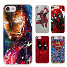 Super Funny Cool Hero SuperMan Iron Man Deadpool Clear Cell Phone Case Cover for Apple iPhone 4 4s 5 5s SE 5c 6 6s 7 Plus