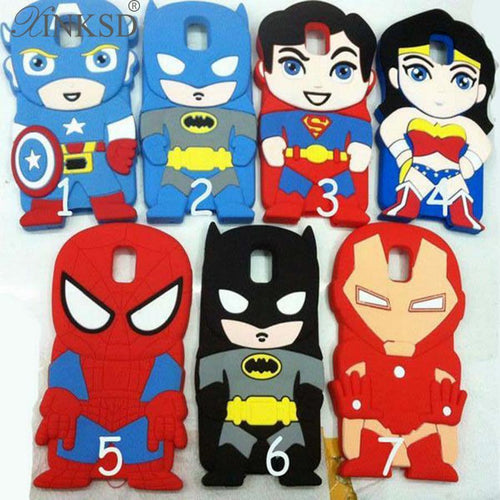 3D Comics Cartoon Super Hero Superhero Soft Silicone Rubber Back Cases For Samsung Galaxy S5 S6 Note 3 Note 4 Cell Phone Cover